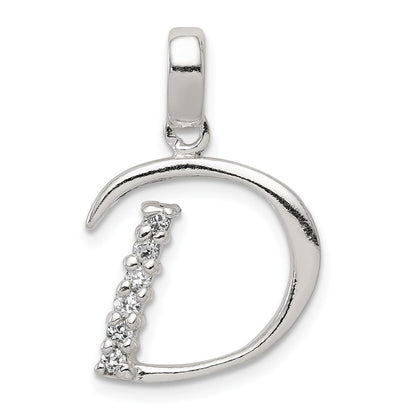 Sterlingsilber Zirkonia Buchstabe D Initiale Anhänger