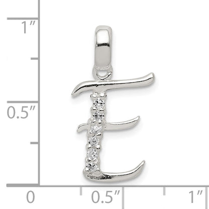 Sterlingsilber Zirkonia Buchstabe E Initiale Anhänger