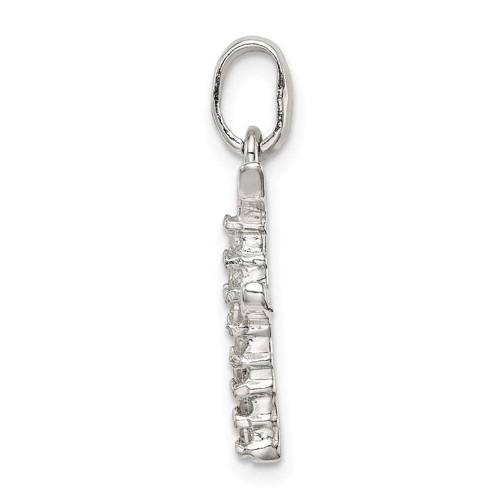 Sterlingsilber Zirkonia Buchstabe F Initiale Anhänger