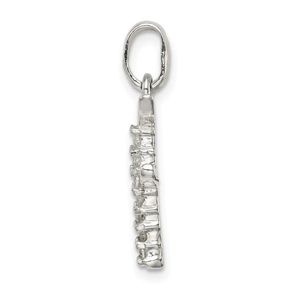 Sterlingsilber Zirkonia Buchstabe F Initiale Anhänger