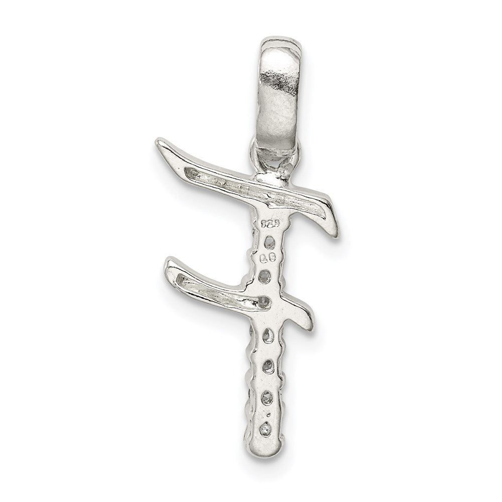 Sterlingsilber Zirkonia Buchstabe F Initiale Anhänger
