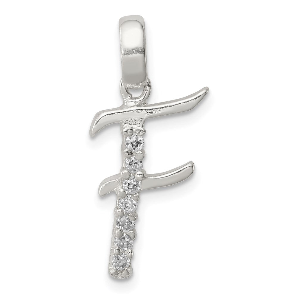 Sterlingsilber Zirkonia Buchstabe F Initiale Anhänger