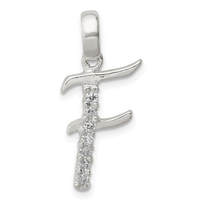 Sterlingsilber Zirkonia Buchstabe F Initiale Anhänger
