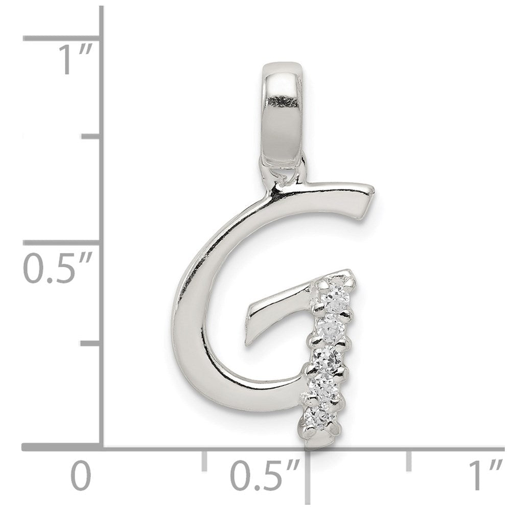 Sterlingsilber Zirkonia Buchstabe G Initiale Anhänger