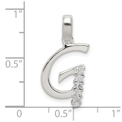 Sterlingsilber Zirkonia Buchstabe G Initiale Anhänger