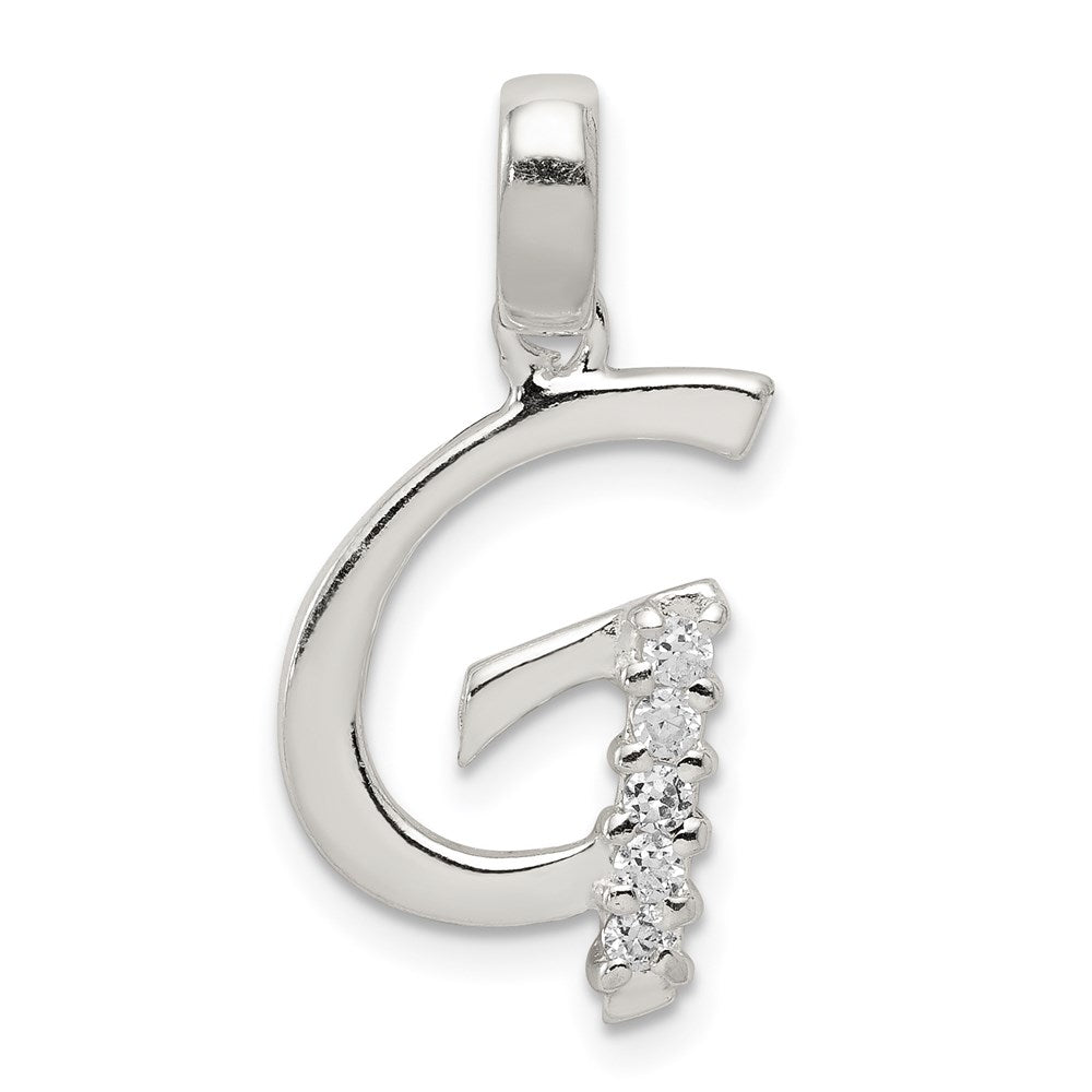 Sterlingsilber Zirkonia Buchstabe G Initiale Anhänger