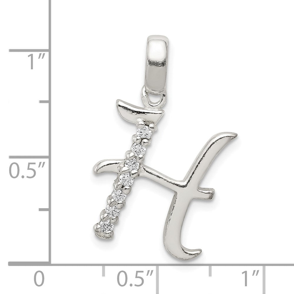 Sterlingsilber Zirkonia Buchstabe H Initiale Anhänger