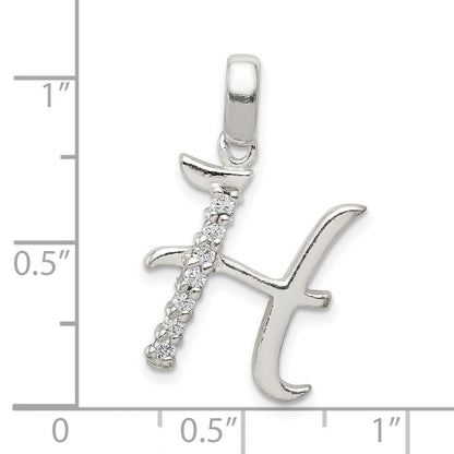 Sterlingsilber Zirkonia Buchstabe H Initiale Anhänger