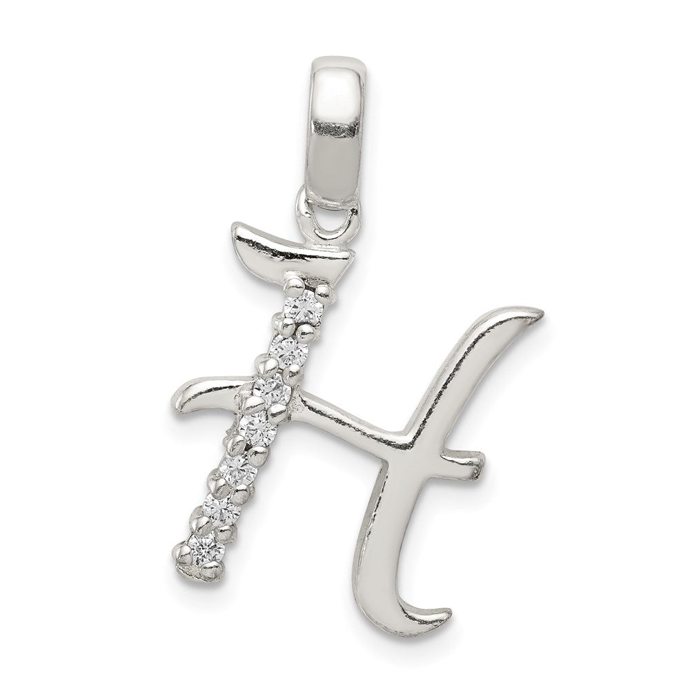 Sterlingsilber Zirkonia Buchstabe H Initiale Anhänger