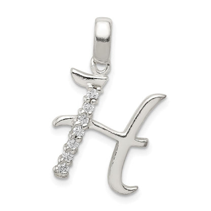 Sterlingsilber Zirkonia Buchstabe H Initiale Anhänger