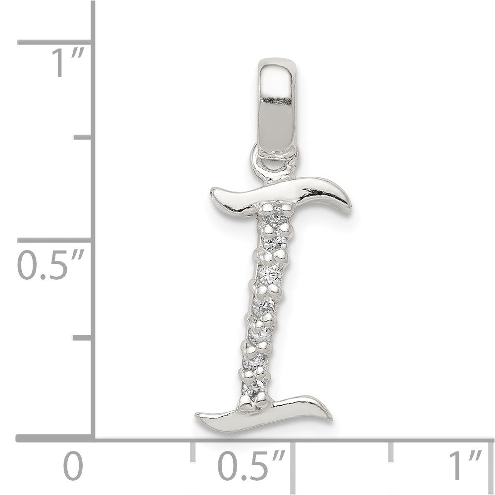Sterlingsilber Zirkonia Buchstabe I Initiale Anhänger