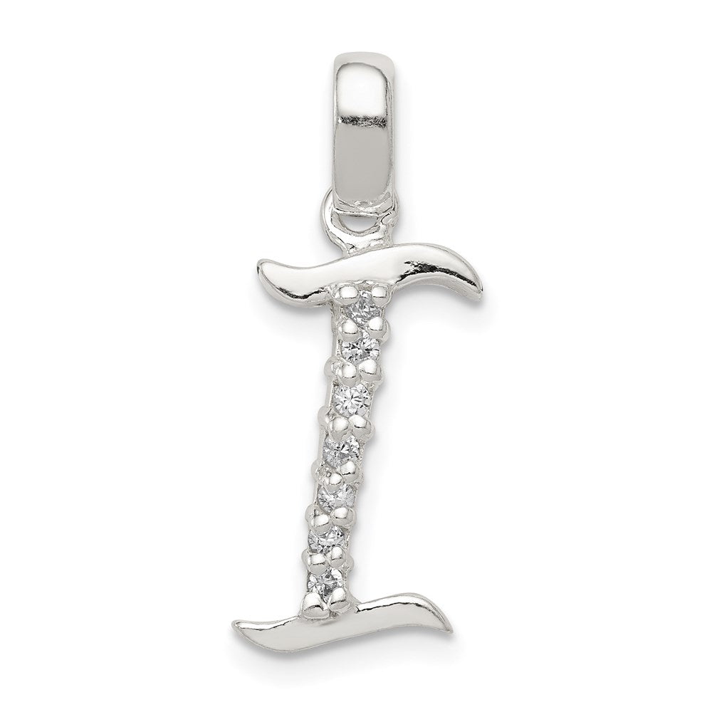 Sterlingsilber Zirkonia Buchstabe I Initiale Anhänger