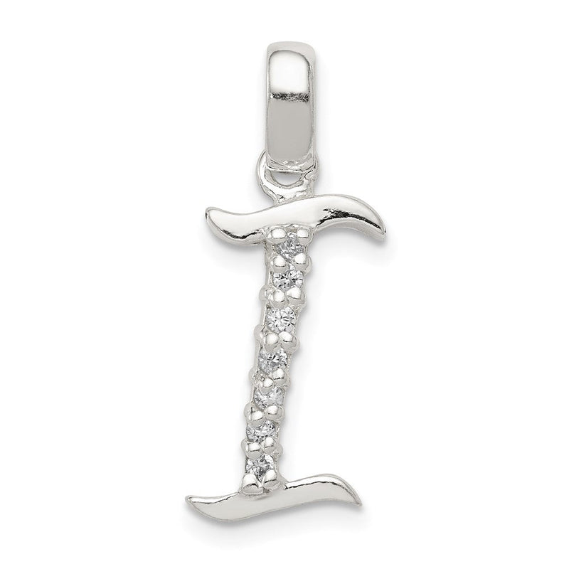 Sterlingsilber Zirkonia Buchstabe I Initiale Anhänger