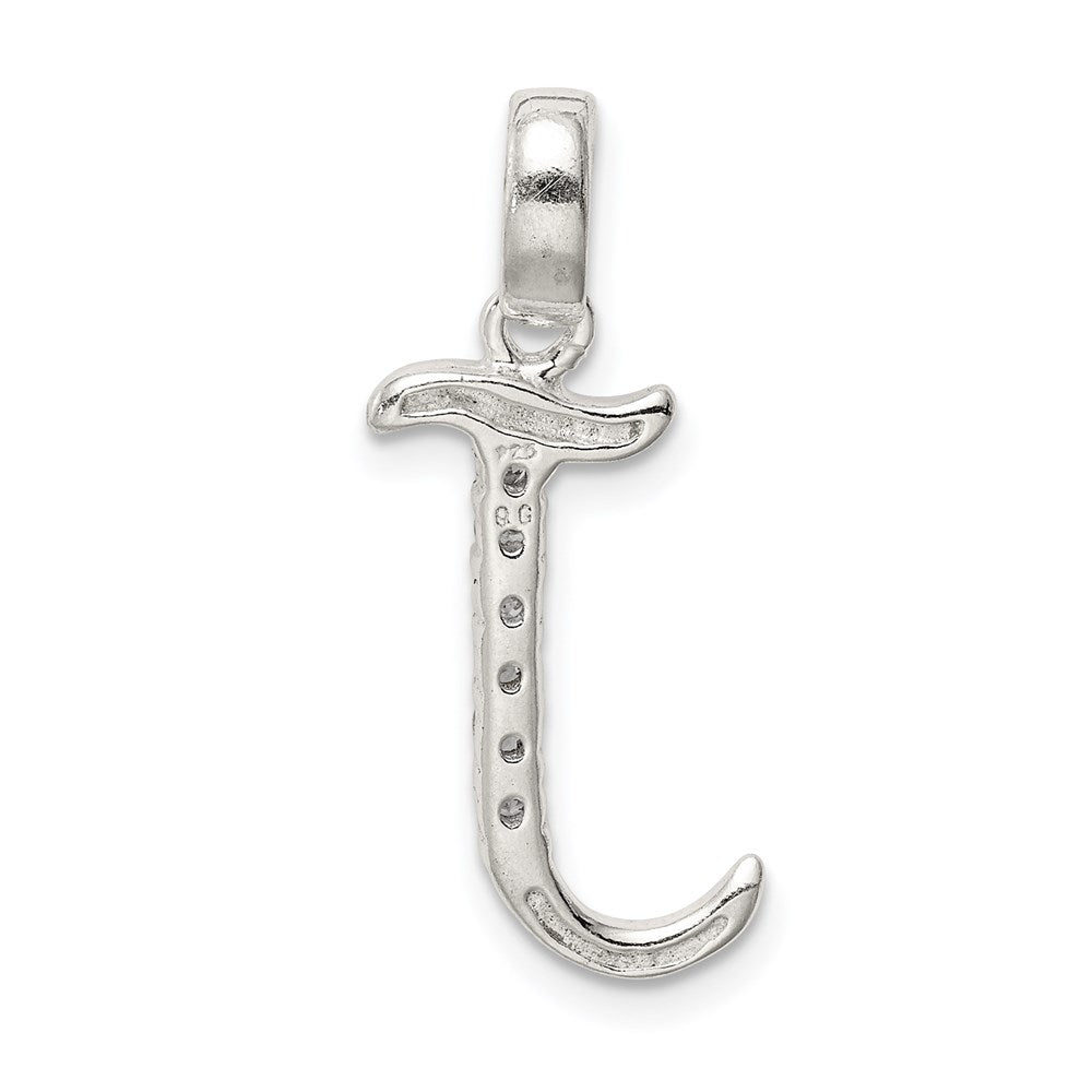 Sterlingsilber Zirkonia Buchstabe J Initiale Anhänger