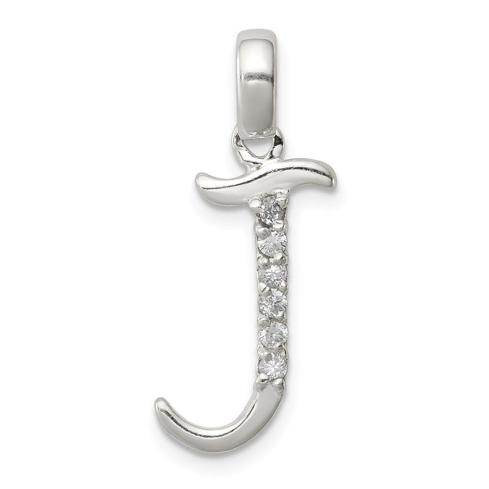 Sterlingsilber Zirkonia Buchstabe J Initiale Anhänger