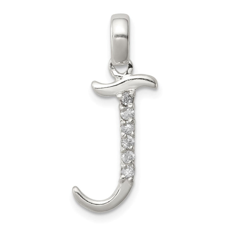 Sterlingsilber Zirkonia Buchstabe J Initiale Anhänger