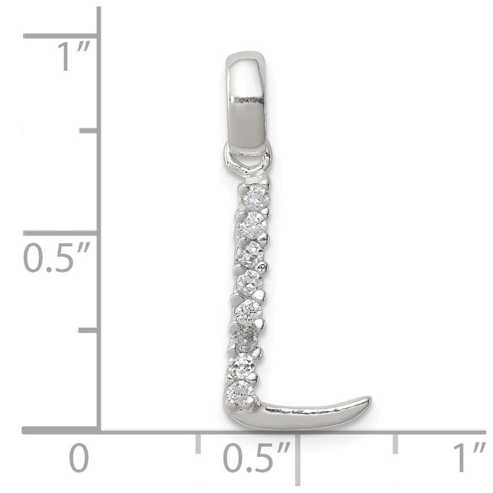 Sterlingsilber Zirkonia Buchstabe L Initiale Anhänger