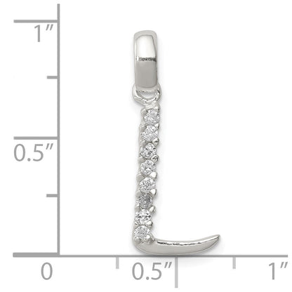Sterlingsilber Zirkonia Buchstabe L Initiale Anhänger