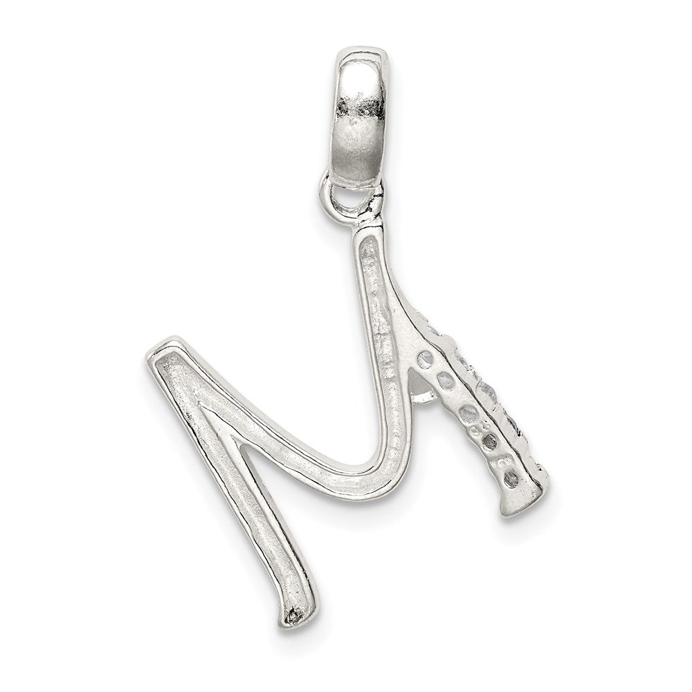 Sterlingsilber Zirkonia Buchstabe M Initiale Anhänger