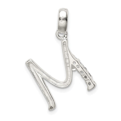 Sterlingsilber Zirkonia Buchstabe M Initiale Anhänger