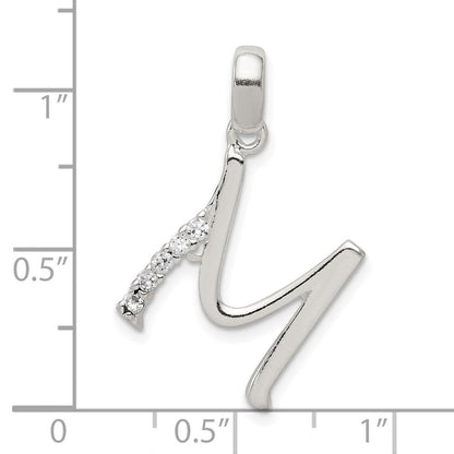 Sterlingsilber Zirkonia Buchstabe M Initiale Anhänger