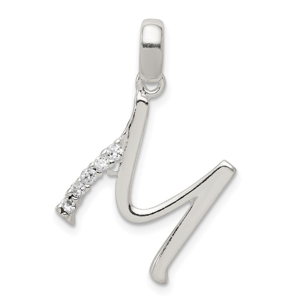 Sterlingsilber Zirkonia Buchstabe M Initiale Anhänger