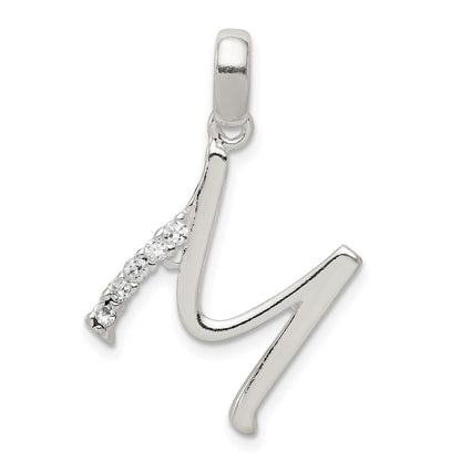 Sterlingsilber Zirkonia Buchstabe M Initiale Anhänger