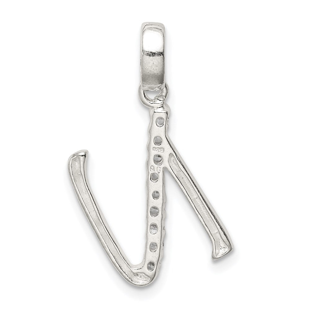 Sterlingsilber Zirkonia Buchstabe N Initiale Anhänger