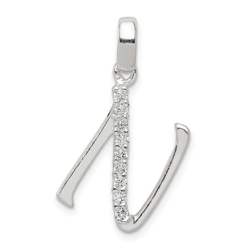 Sterlingsilber Zirkonia Buchstabe N Initiale Anhänger