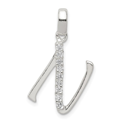 Sterlingsilber Zirkonia Buchstabe N Initiale Anhänger