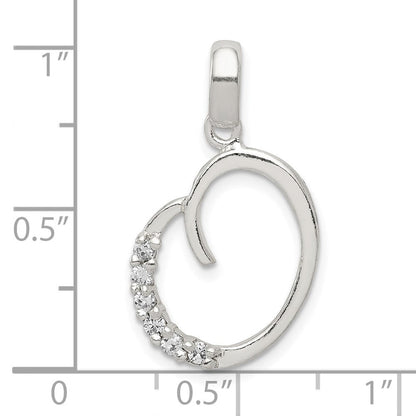 Sterlingsilber Zirkonia Buchstabe O Initiale Anhänger