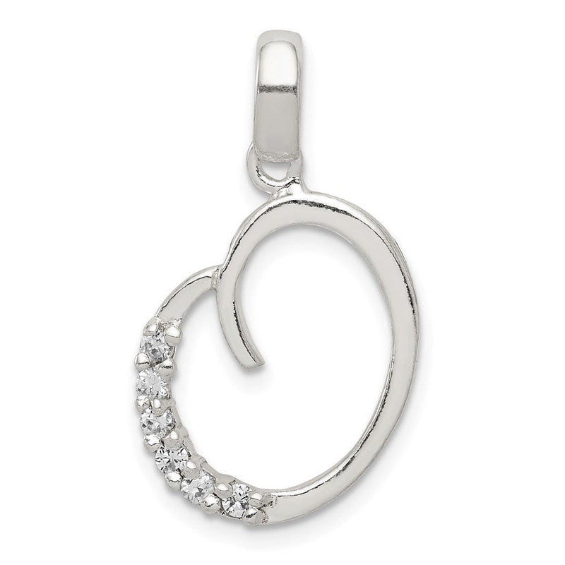 Sterlingsilber Zirkonia Buchstabe O Initiale Anhänger