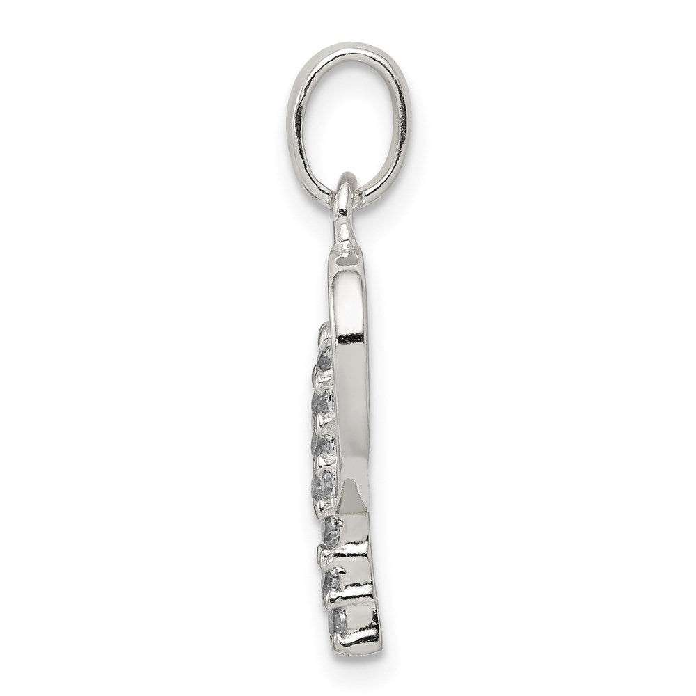 Sterlingsilber Zirkonia Buchstabe P Initiale Anhänger