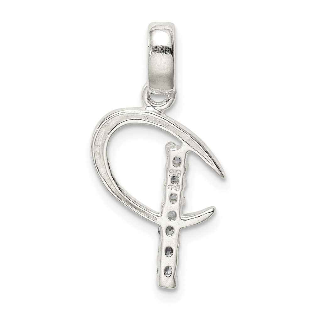 Sterlingsilber Zirkonia Buchstabe P Initiale Anhänger