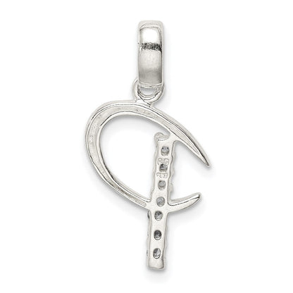 Sterlingsilber Zirkonia Buchstabe P Initiale Anhänger