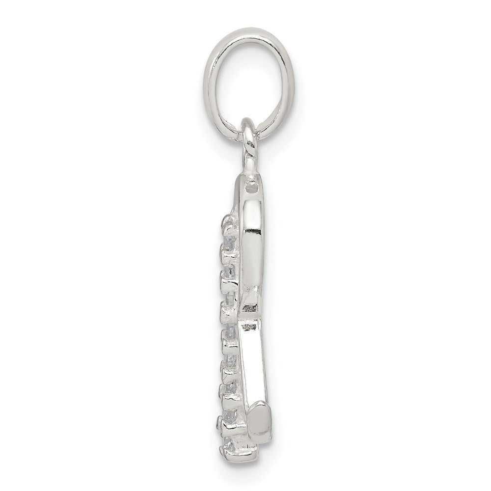 Sterlingsilber Zirkonia Buchstabe R Initiale Anhänger