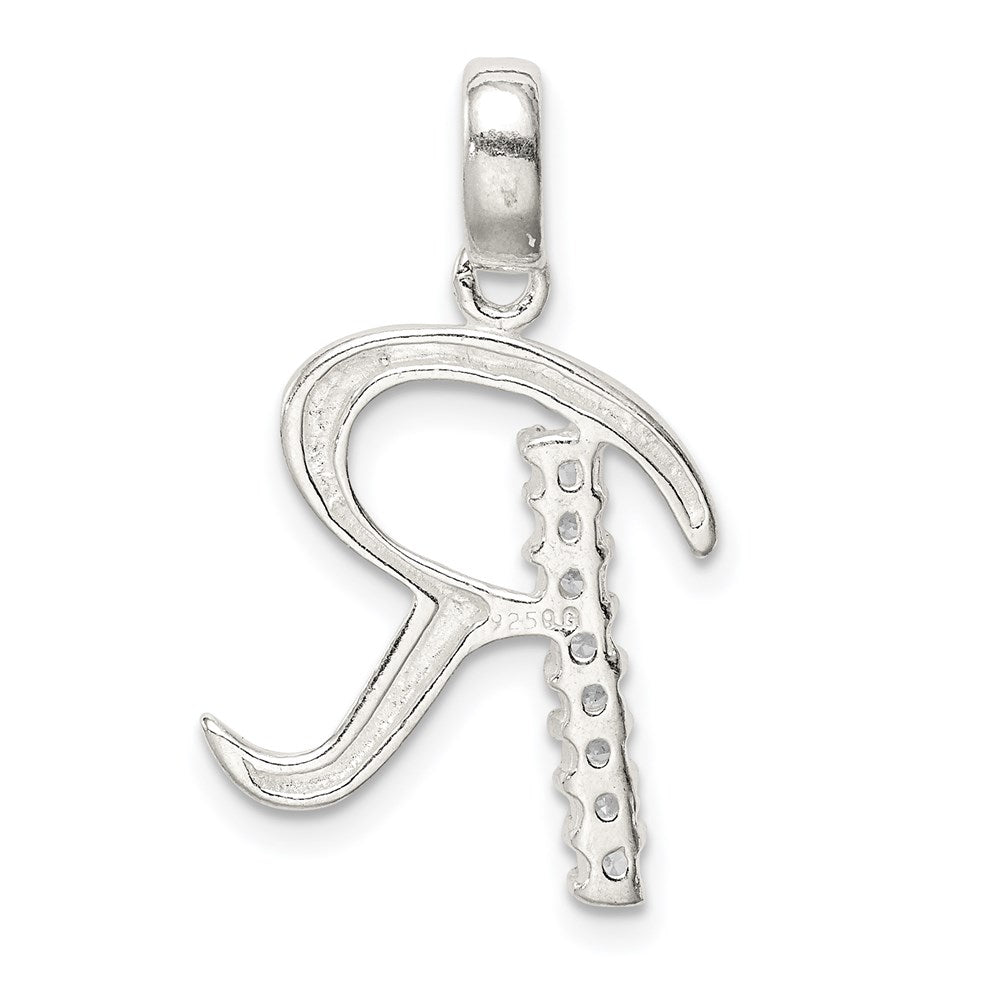 Sterlingsilber Zirkonia Buchstabe R Initiale Anhänger