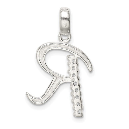 Sterlingsilber Zirkonia Buchstabe R Initiale Anhänger