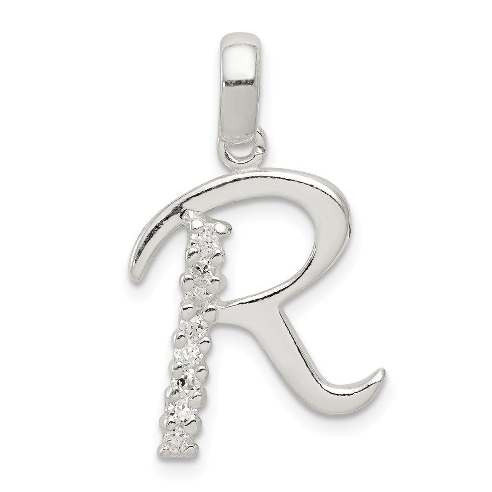 Sterlingsilber Zirkonia Buchstabe R Initiale Anhänger