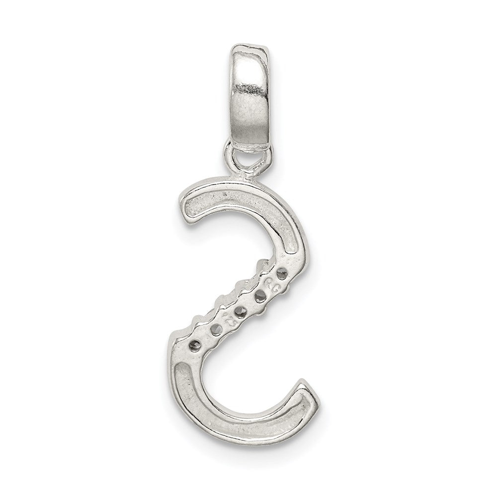 Sterlingsilber Zirkonia Buchstabe S Initiale Anhänger