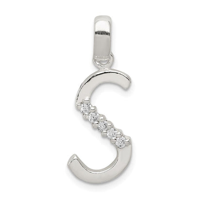 Sterlingsilber Zirkonia Buchstabe S Initiale Anhänger