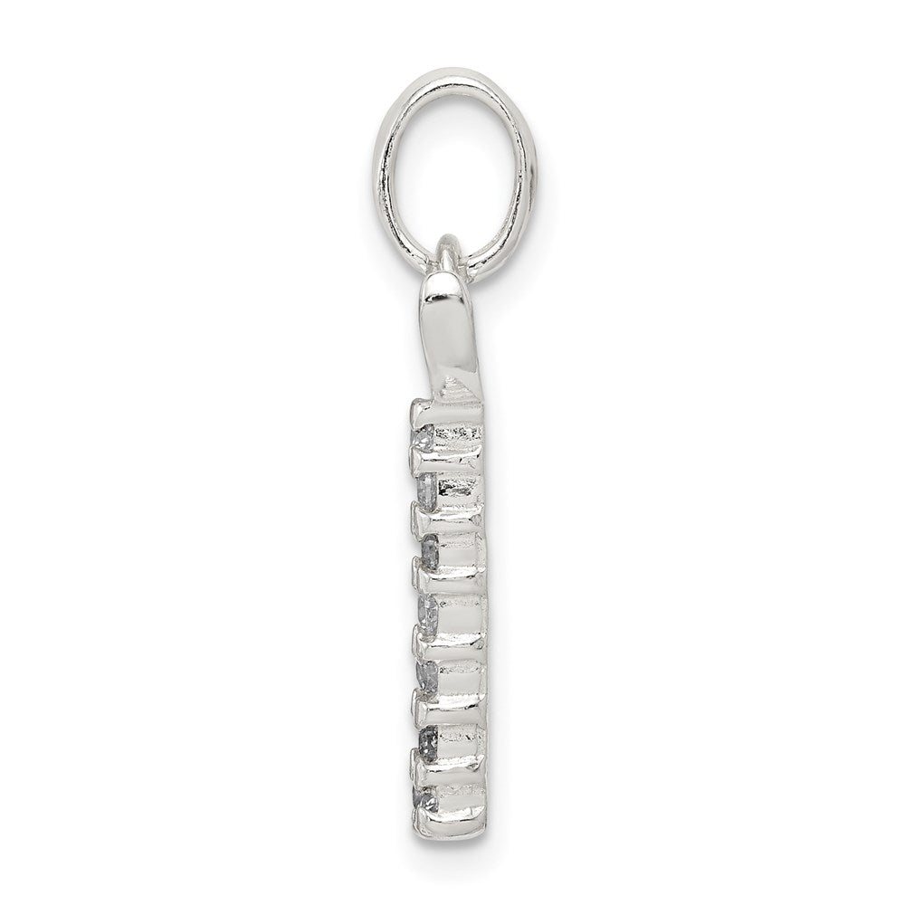 Sterlingsilber Zirkonia Buchstabe T Initiale Anhänger