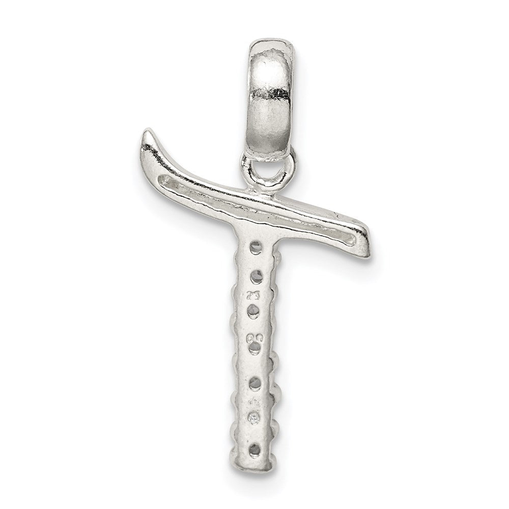 Sterlingsilber Zirkonia Buchstabe T Initiale Anhänger