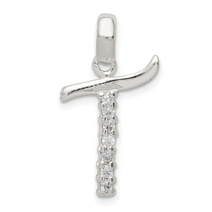 Sterlingsilber Zirkonia Buchstabe T Initiale Anhänger