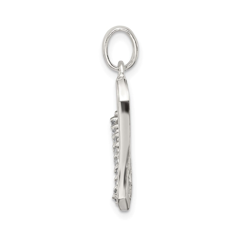 Sterlingsilber Zirkonia Buchstabe V Initiale Anhänger