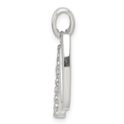 Sterlingsilber Zirkonia Buchstabe W Initiale Anhänger