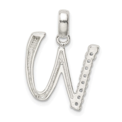 Sterlingsilber Zirkonia Buchstabe W Initiale Anhänger