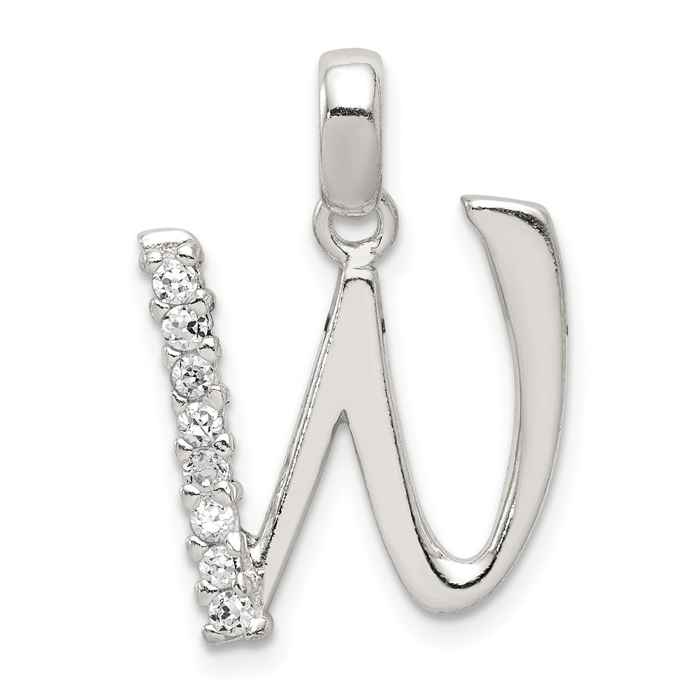 Sterlingsilber Zirkonia Buchstabe W Initiale Anhänger