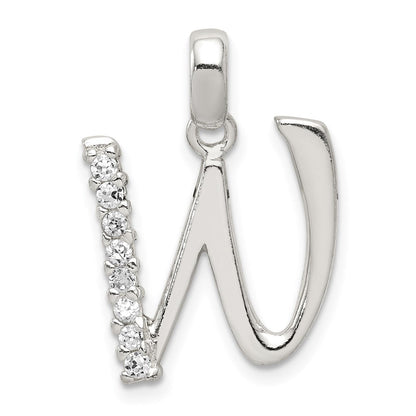Sterlingsilber Zirkonia Buchstabe W Initiale Anhänger