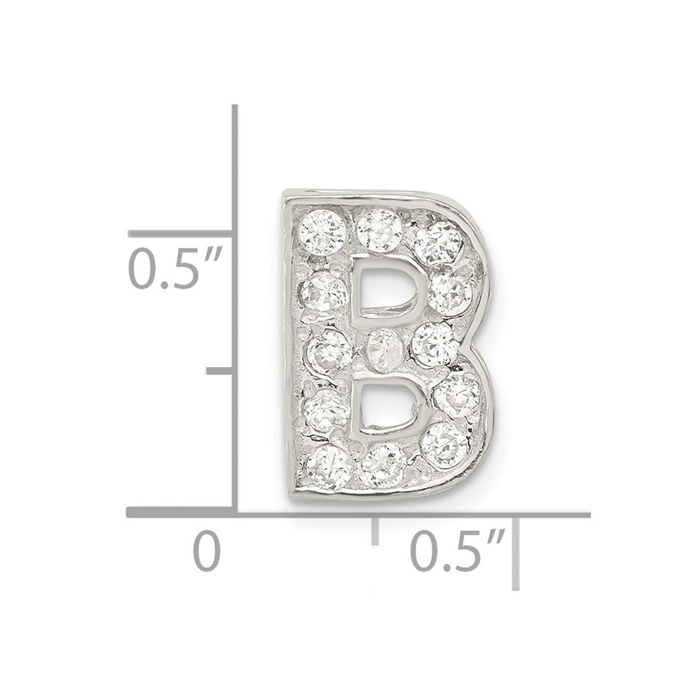 Sterlingsilber Zirkonia Initiale B Charm